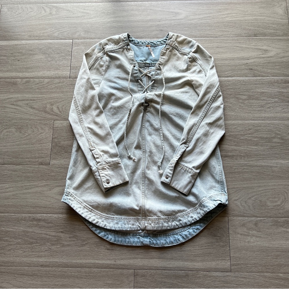 Free People denim dress women’s size M blue.